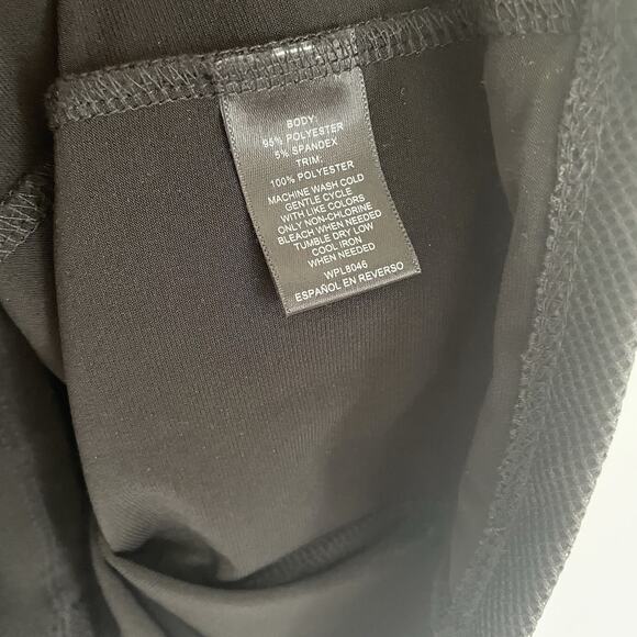 INC International Concepts Black Mesh Cowl Drape Neck Sleeveless Blouse‎ Medium - Picture 4 of 8